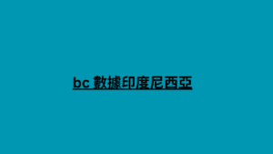 bc 數據印度尼西亞