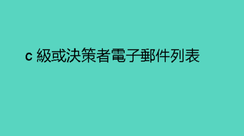 c 級或決策者電子郵件列表